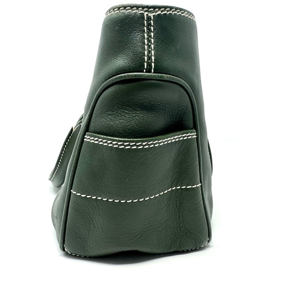 Celine Boogie Bag Vintage Green Leather Top Handle Handbag - Picture 3 of 12